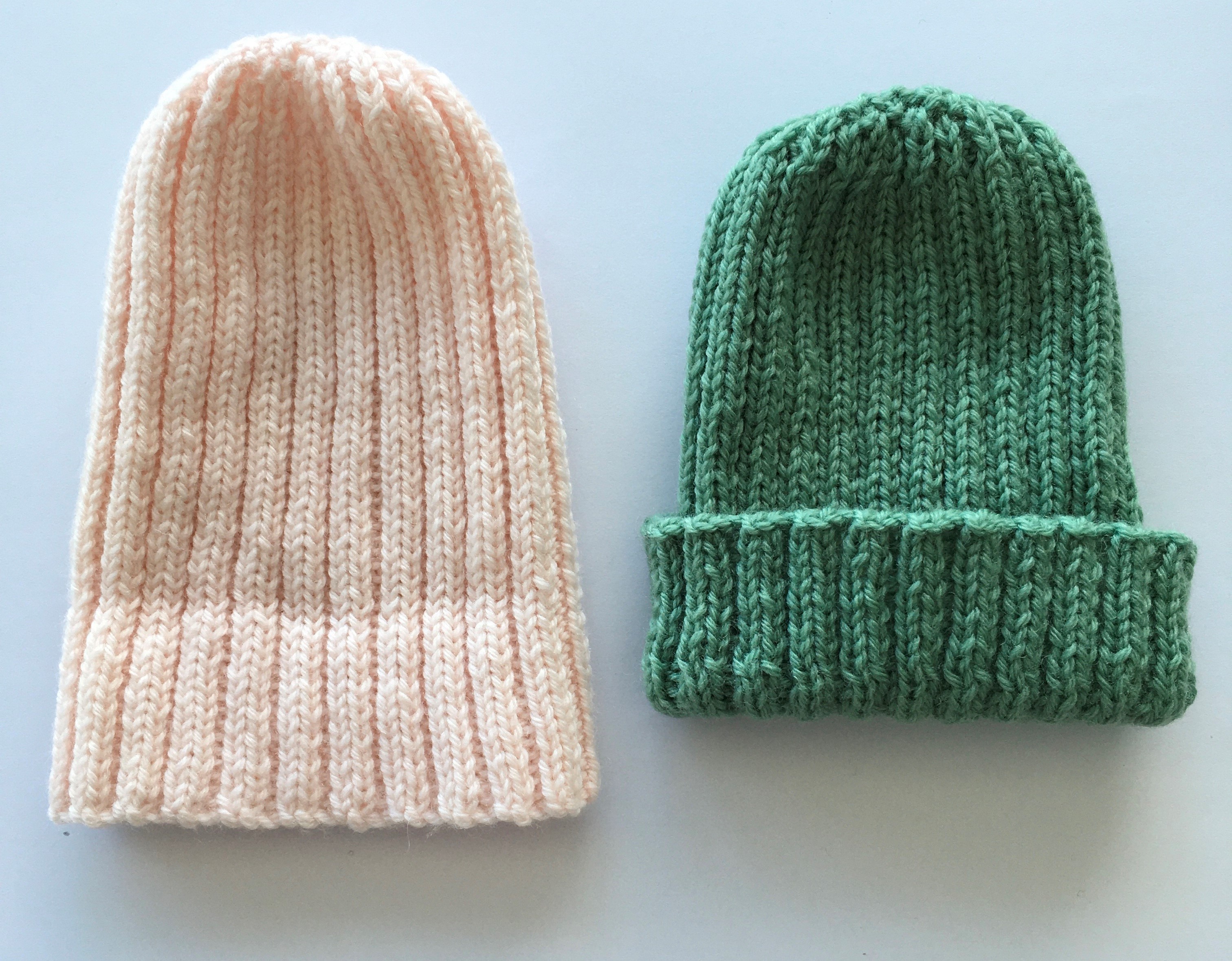 knitted baby beanies
