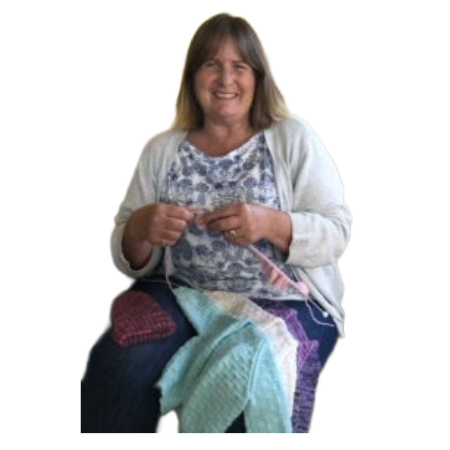 Shona, volunteer knitter.