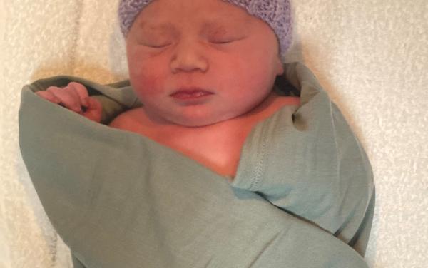 Baby wearing merino wrap for matariki