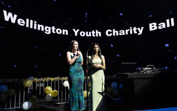 Organisers of the Wellington Youth Charity Ball present form a stage.