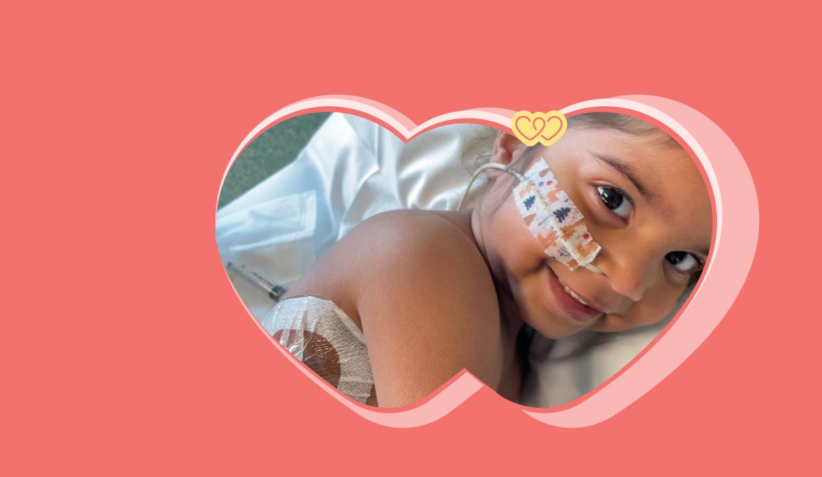 Image of Zara at the Children's Hospital