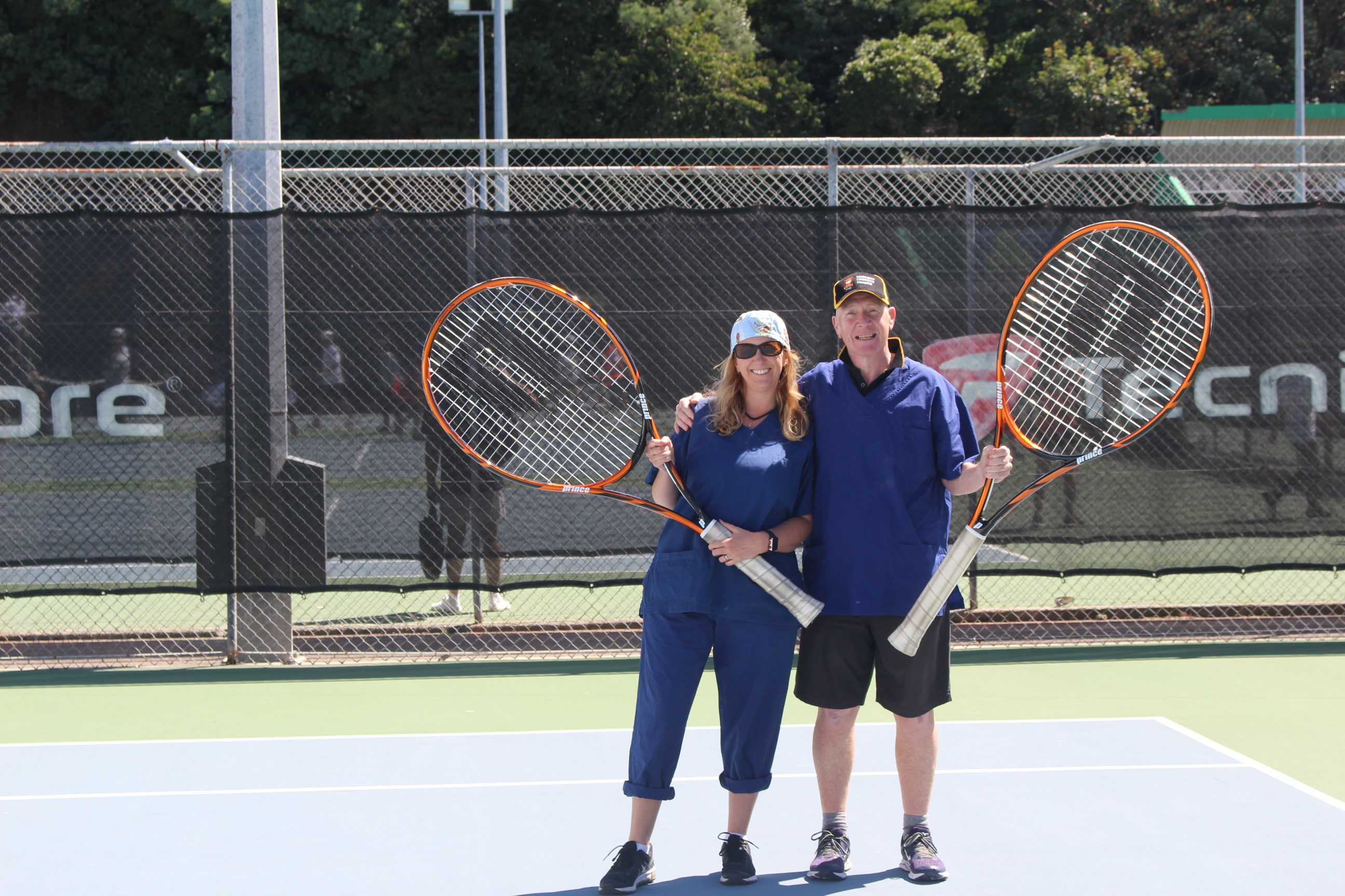 Charge Nurse Manager at Kenepuru Theatres, Deb Sherwin, with Gift Shop Manager, Keith Pearce
