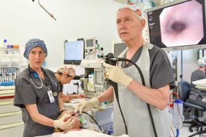 wellington childrens hospital Mark Stringer with endoscope
